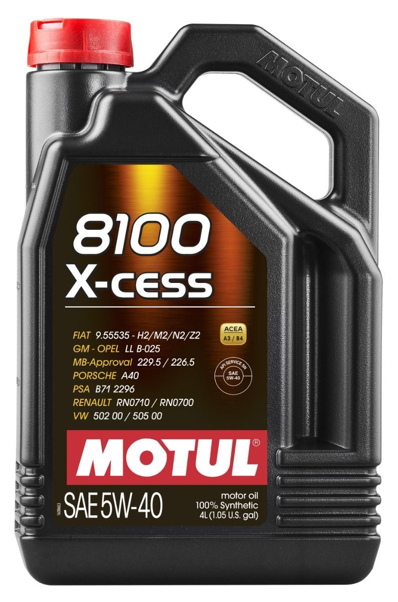 Motul 8100 X-Cess 5W-40 4 Litre %100 Sentetik Motor Yağı