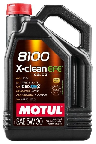 Motul 8100 X-Clean EFE 5W-30 4 Litre %100 Sentetik Motor Yağı