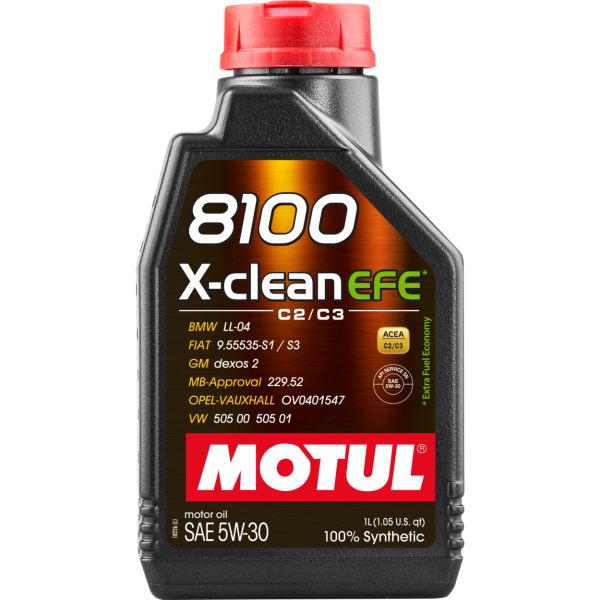 Motul 8100 X-Clean EFE 5W-30 1 Litre %100 Sentetik Motor Yağı