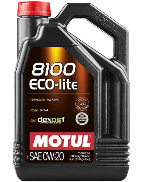 Motul 8100 Eco-Lite 0W-20 5 Litre %100 Sentetik Motor Yağı
