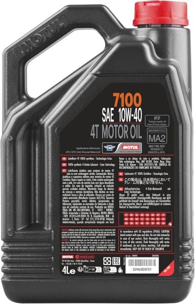 Motul 7100 10W-40 4 Litre %100 Sentetik Motor Yağı