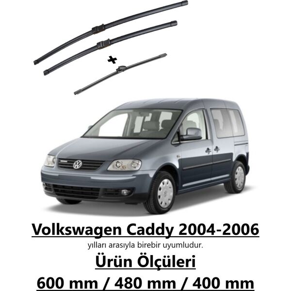 Inwells Volkswagen Caddy 2004-2006 Ön ve Arka Silecek Takımı