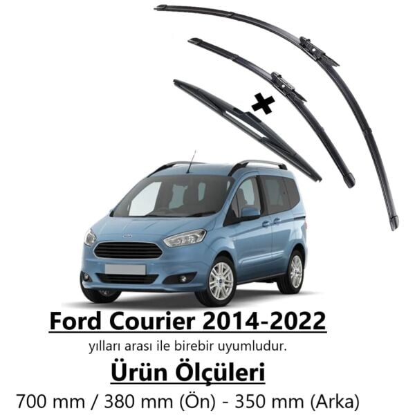 R.B.W. Ford Courier Ön ve Arka Aerodinamik Silecek Takımı (2014-2023)