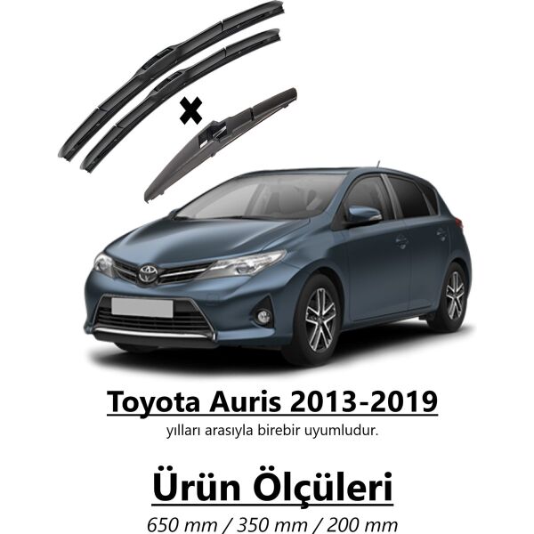 Toyota Auris 2013-2019 Hybrid Ön ve Arka Silecek Seti