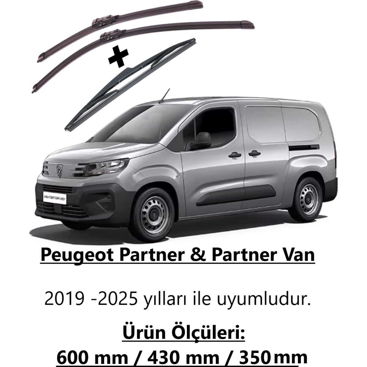 RBW Peugeot Partner & Partner Van 2019-2025 Ön ve Arka Silecek Takımı