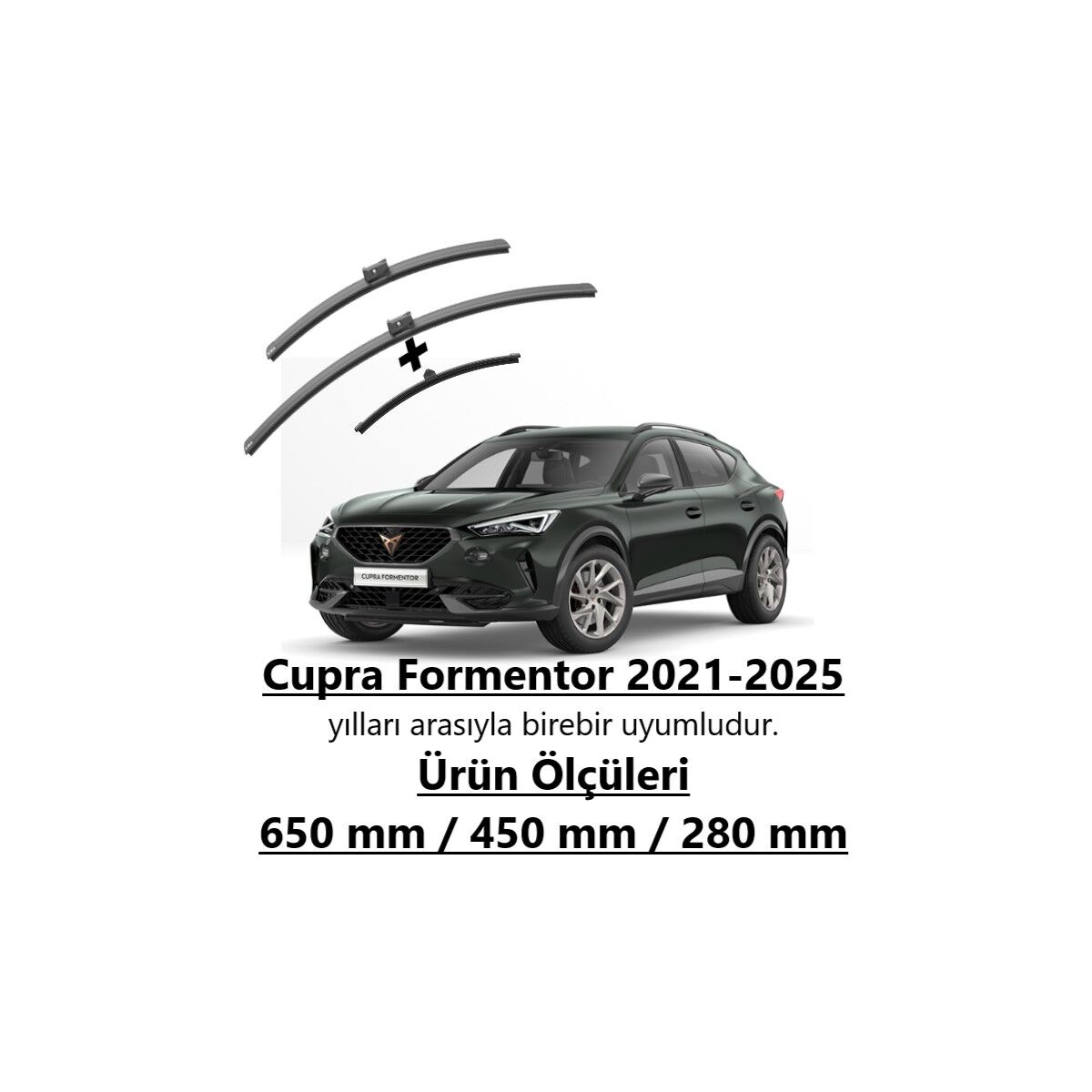 Silbak Cupra Formentor 2021-2025 Ön ve Arka Silecek Takımı