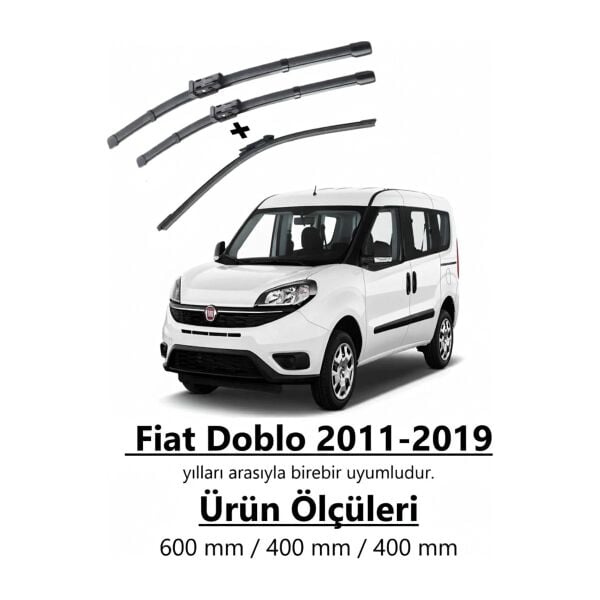Inwells Fiat Doblo Ön Ve Arka Silecek Takımı 2011-2019