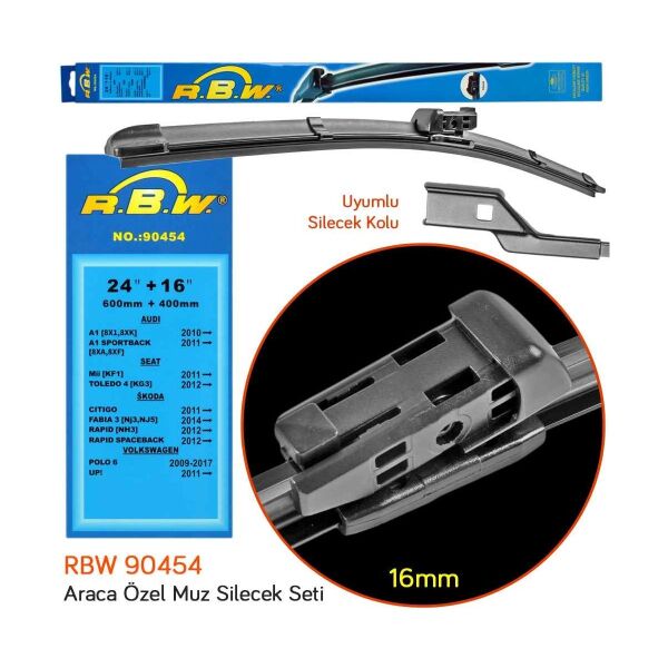 90454 Volkswagen Polo 6 2009-2017 Ön Silecek Takımı