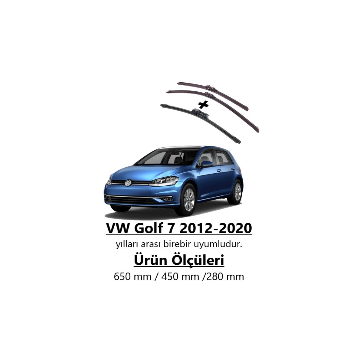 Inwells Vw Golf7 2012-2020 Ön Arka Silecek Takımı
