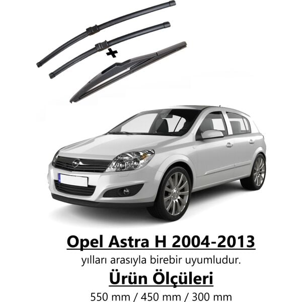 Inwells Opel Astra H 2004-2013 Ön ve Arka Aerodinamik Silecek Takımı
