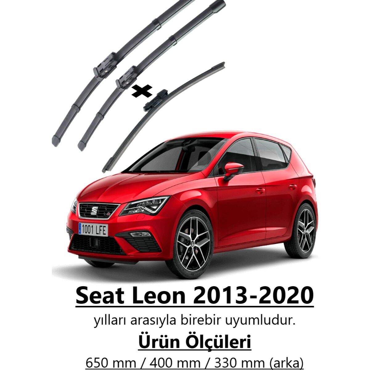 R.B.W. Seat Leon 2013-2020 Ön ve Arka Muz Silecek Seti