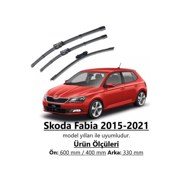 RBW Skoda Fabia 2014-2021 Ön ve Arka Silecek Takımı