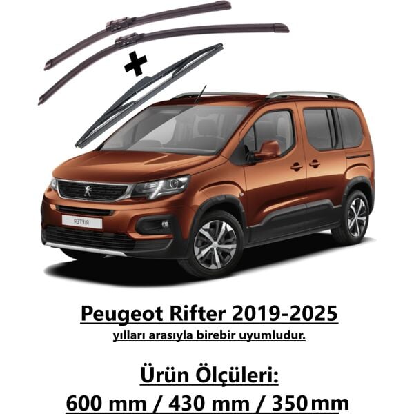 RBW Peugeot Rifter 2019-2025 Ön ve Arka Silecek Seti