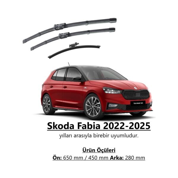 RBW Skoda Fabia 4 2022-2025 Ön ve Arka Silecek Takımı