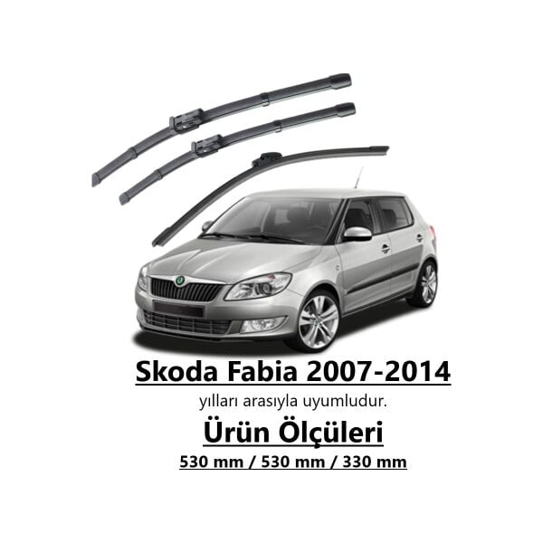 RBW Skoda Fabia 2007-2014 Ön ve Arka Silecek Takımı