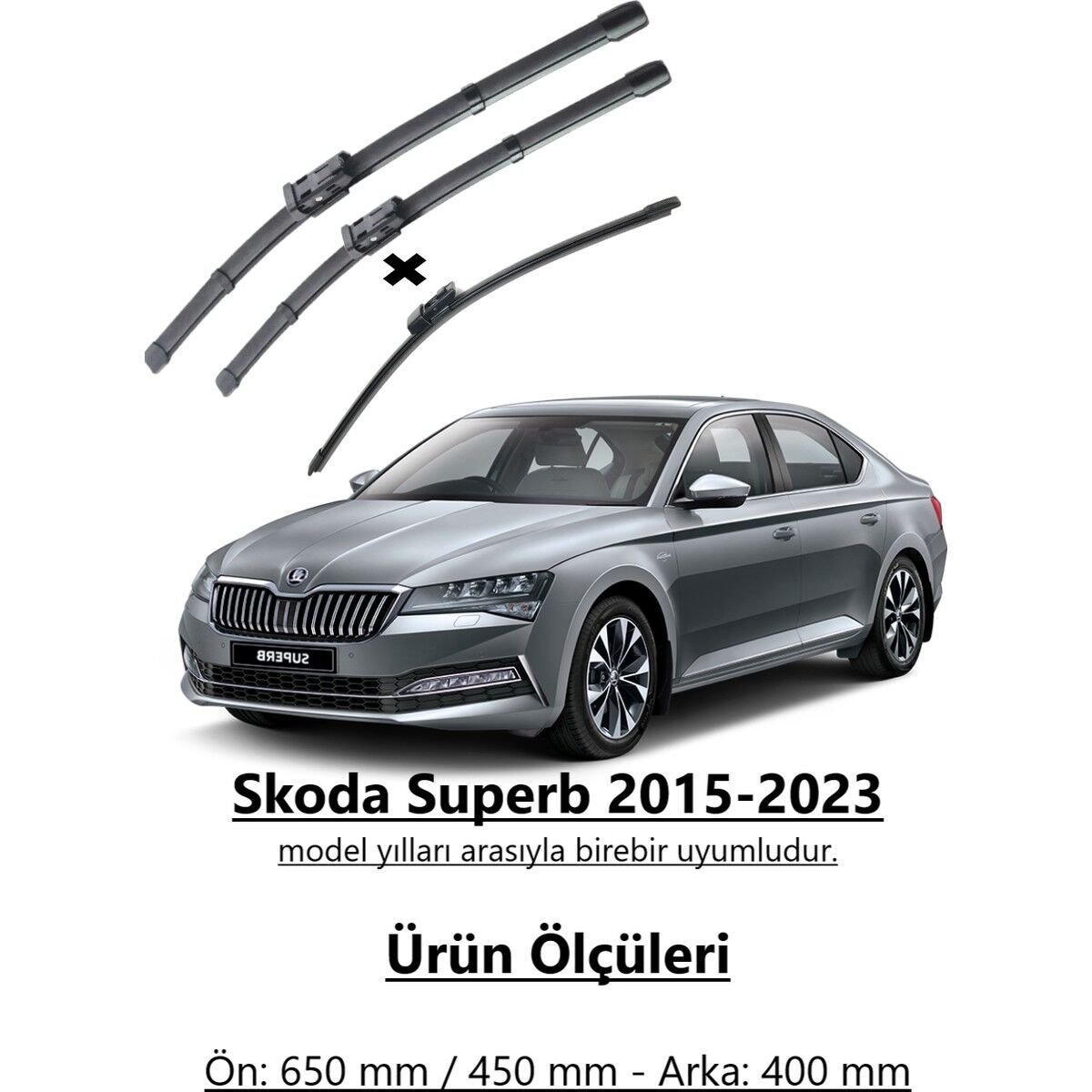 RBW Skoda Superb 2015-2023 Ön ve Arka Silecek Takımı Seti