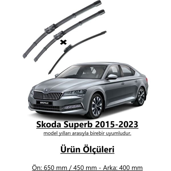 RBW Skoda Superb 2015-2023 Ön ve Arka Silecek Takımı Seti