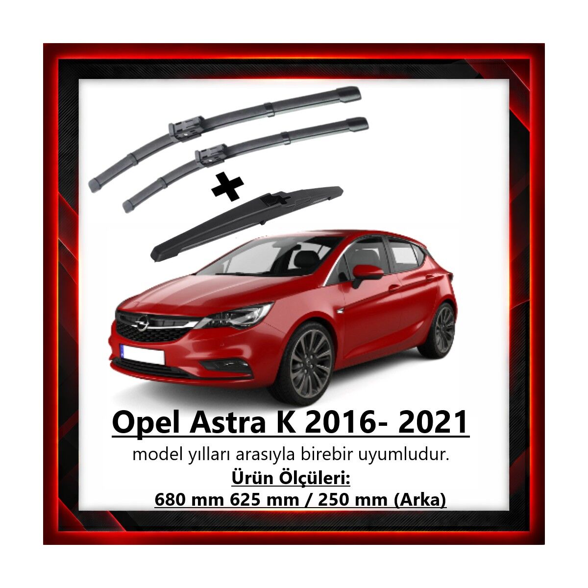 Inwells Opel Astra K 2016-2021 Ön ve Arka Silecek Takımı