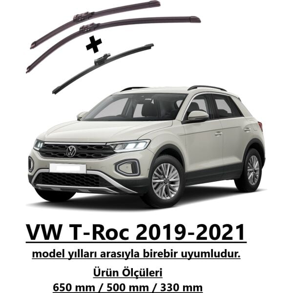 Volkwagen T-Roc 2019-2021 Ön ve Arka Silecek Seti