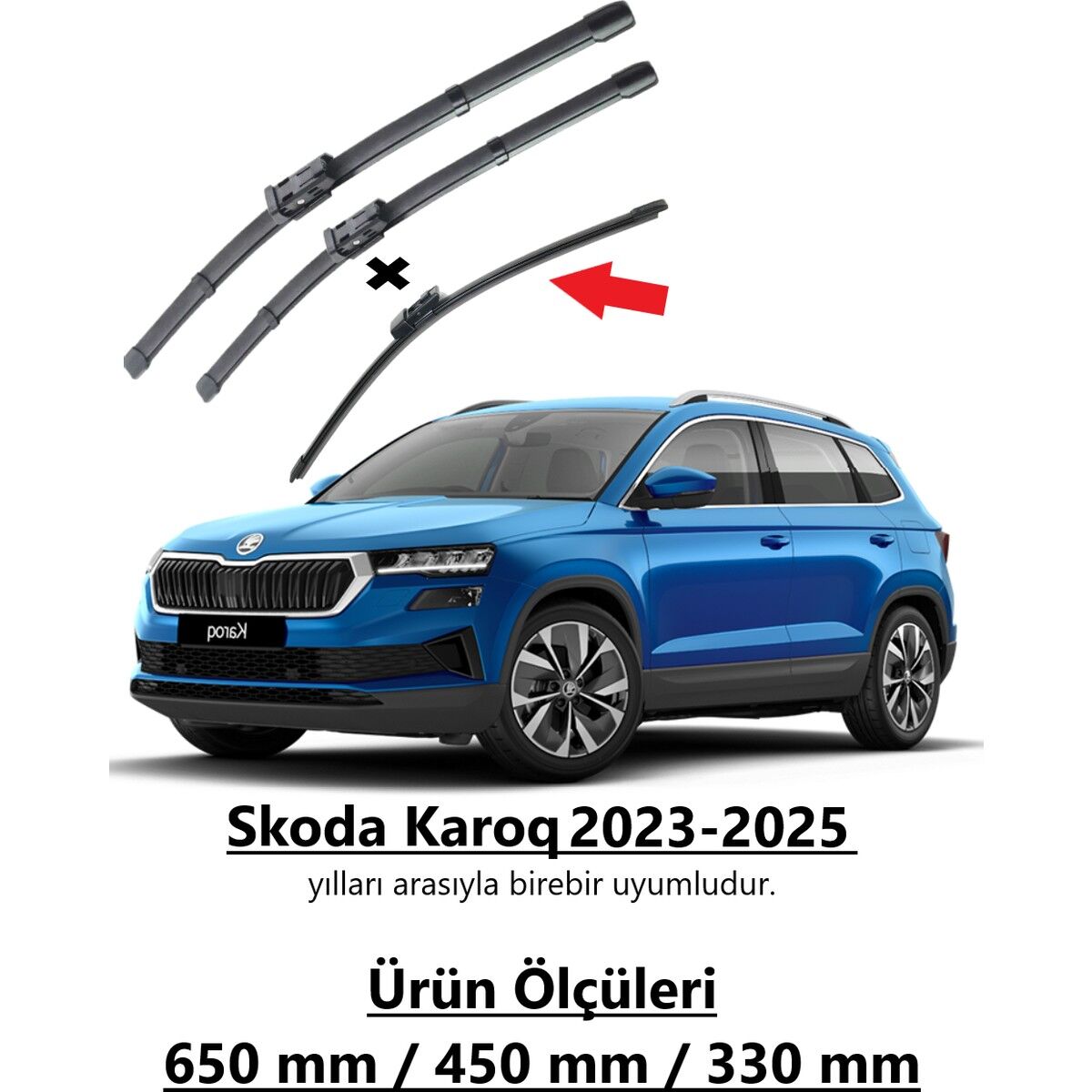 Inwells Skoda Karoq 2023-2025 Ön ve Arka Silecek Seti