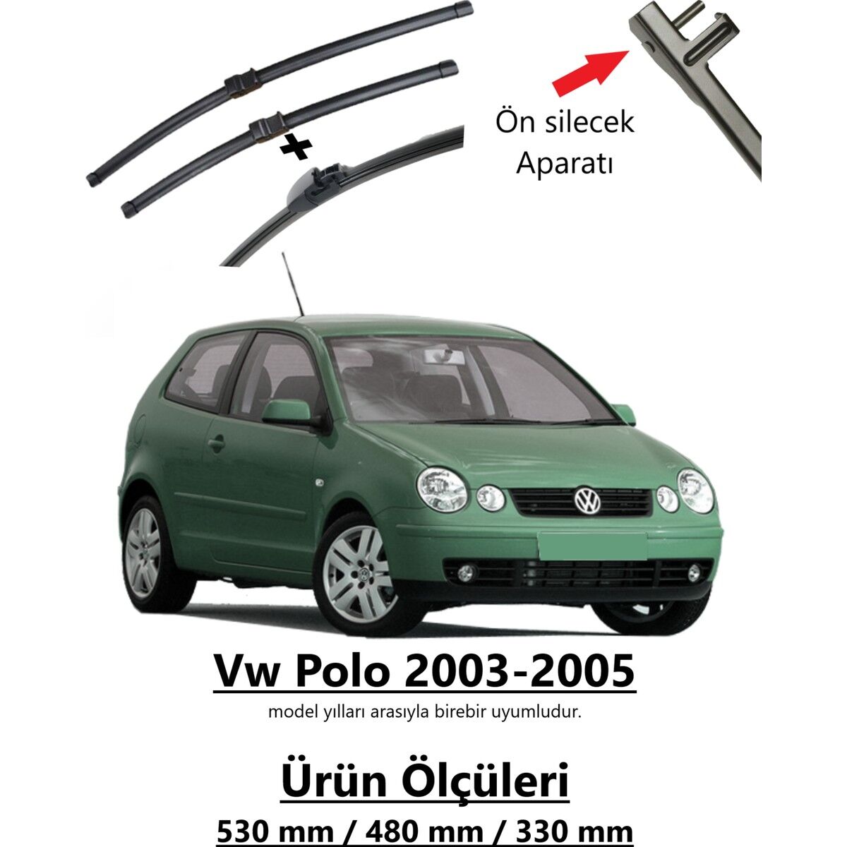 Inwells Volkswagen Polo 2003-2025 Ön ve Arka Silecek Takımı