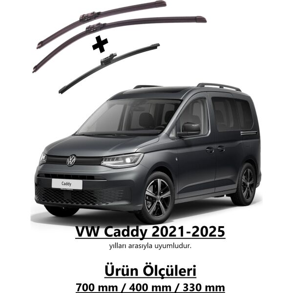 Volkswagen Caddy (2021-2025) Ön ve Arka Silecek Süpürgesi Takımı